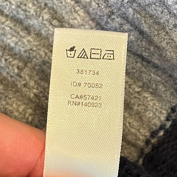 LOFT Ann Taylor Blue/Grey Pullover Sweater PXXS Ribbed Mock Neck Colorblock - Picture 6 of 6